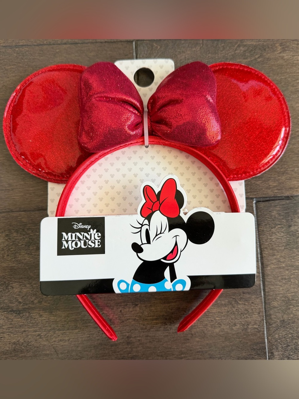 Disney Red Minnie Ears Headband with Bow